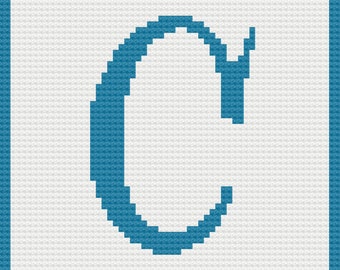 Letter C Kids Afghan, Crochet Pattern, Corner to Corner, C2C