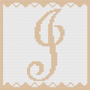 Letter J, Baby Afghan, Crochet Pattern, Corner to Corner, C2C