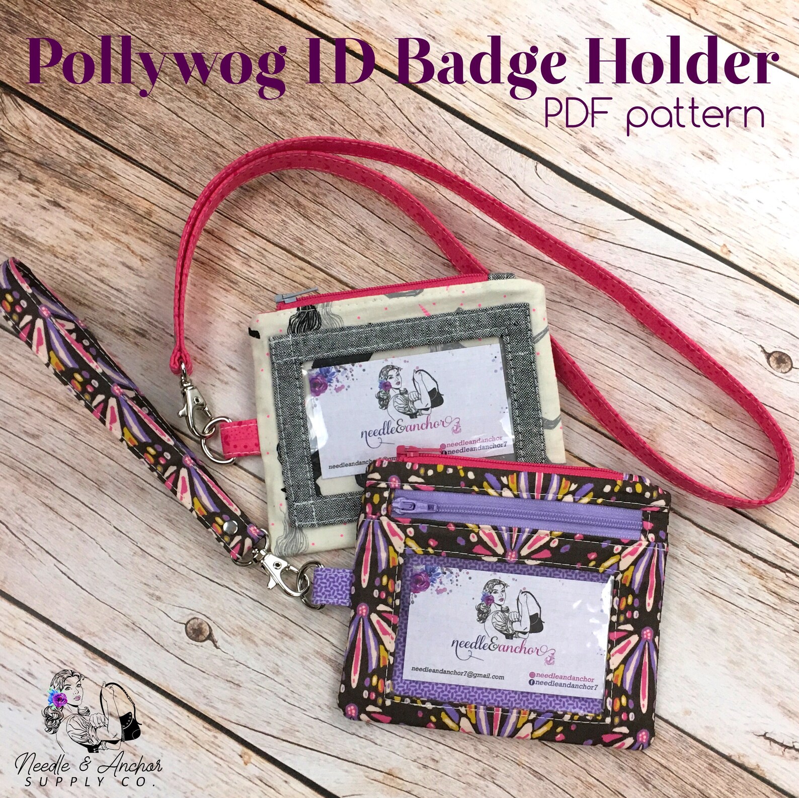Polliwog Flash Card.pdf PDF Sewing Pattern - Pollywog ID Badge Holder W/free Vaccine Card Add ...