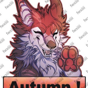 Custom fursona/character badge