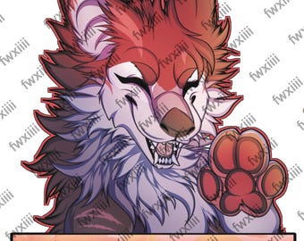 Custom fursona/character badge