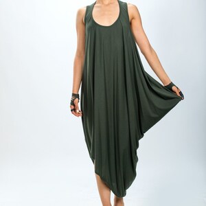 Backless loose dress/Edgy loose tank dress backless/Futuristic draped dress image 2