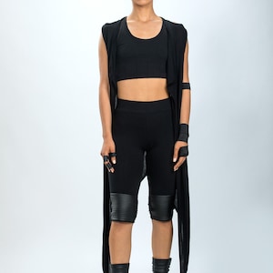 Asymmetric sleeveless vest/Steampunk women&#39;s vest