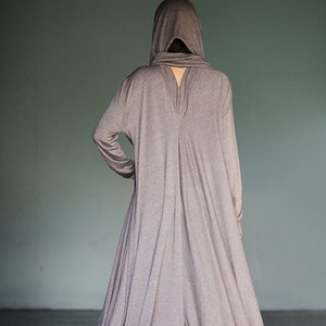 New Extravagant Long Asymmetric Cardigan/Draped Cotton Jacket/Casual Loose Long Sleeves Cloak/Jacket With Scarf