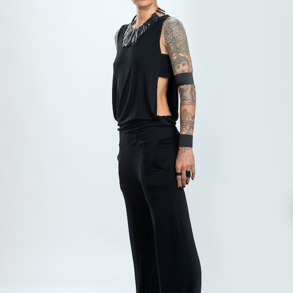 Open Shoulder Cutout Detail Jumpsuit