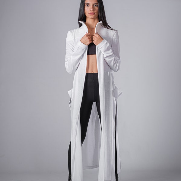 Avant Garde Asymmetric Cardigan/Futuristic Fashion/Cyberpunk Jacket