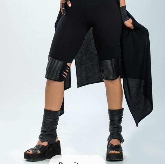 フェイクレザーレッグウォーマー Amazon.co.jp: [Whigetiy] レディースパンクブラック Pu レザー