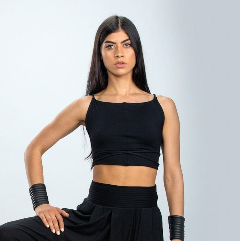 Crop Top de base/Envelopper le crop top/Sleeveless crop top image 4