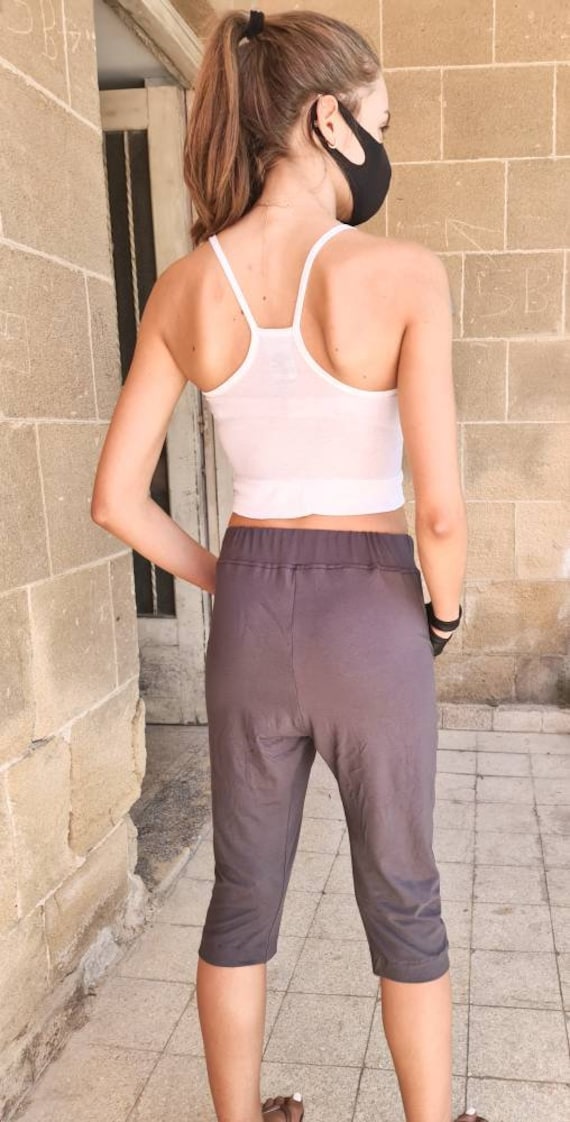 Loose Fitting Summer Ladies Capri Pants Linen Capri India  Ubuy