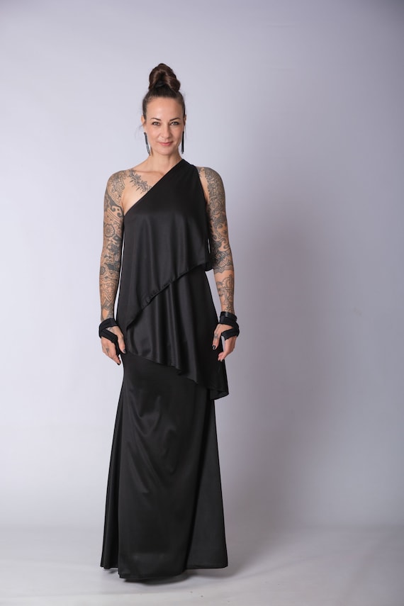 chinese dress ladies Organza One Shoulder Layered Dress – Misverse main image 1