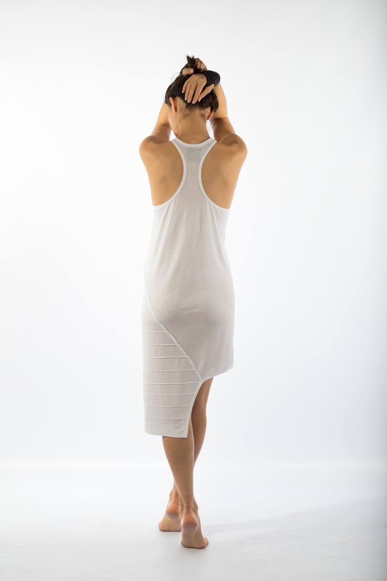 Sleeveless asymmetrical casual dress image 6