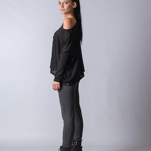 Soft knit oversized slouchy shirt for women, casual loose winter tunic for layering