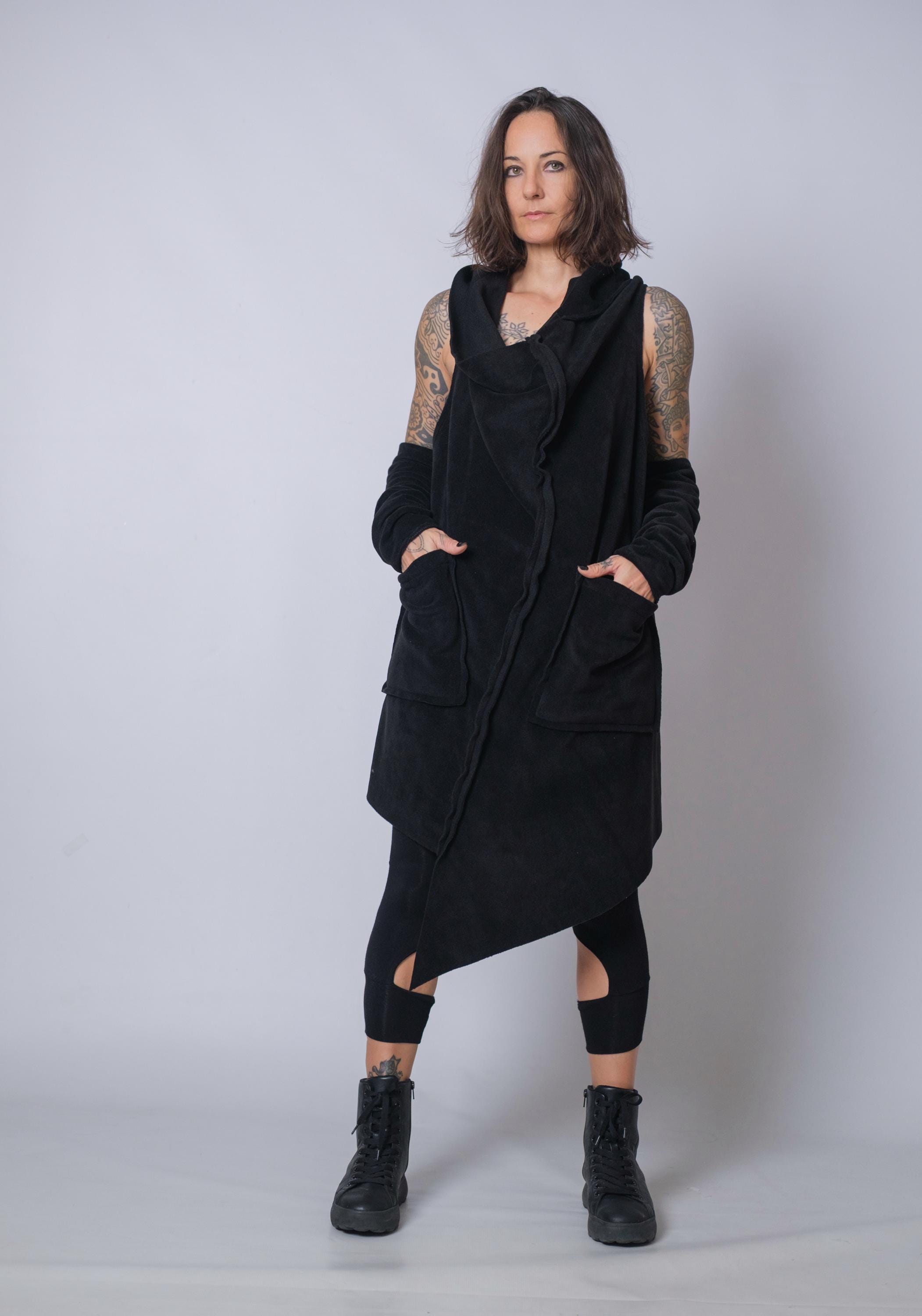 Techwear Vest Hood - Etsy