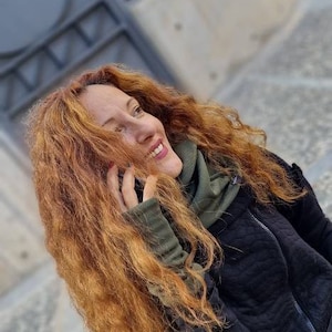 Neck warmer and arm warmers / Women&#39;s winter fingerless gloves and snood / Soft solid neck warmer and gloves / Winter mittens