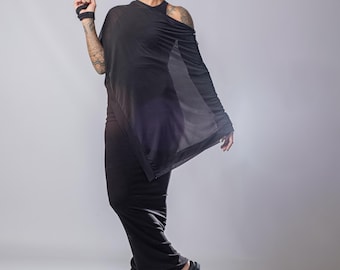 elegant black tops for evening