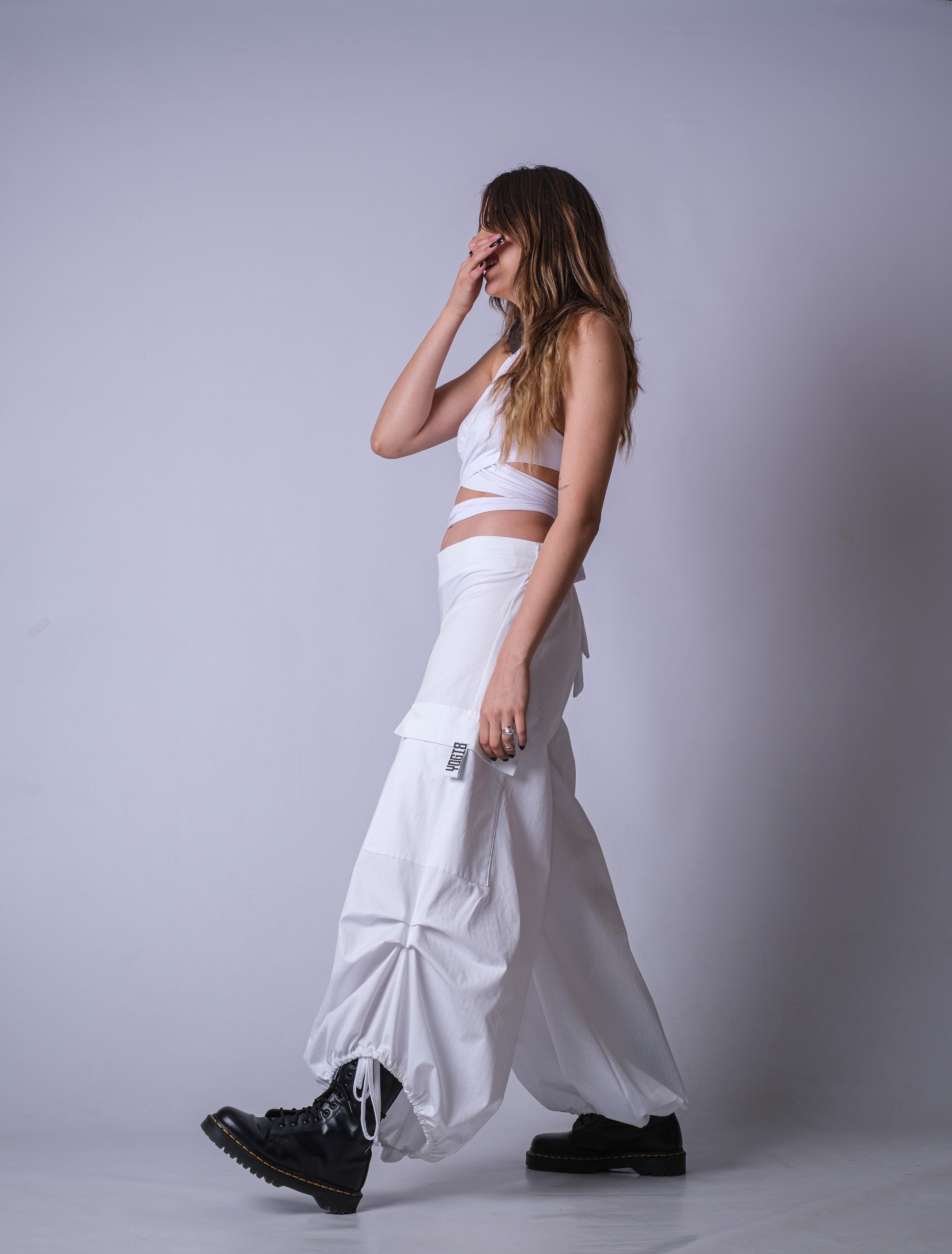 【Anyone more】Leta Cotton Cargo Maxi Wide Pants Cotton Wide Maxi Cargo Pants/hip Hop Wide Leg Cargo Pants