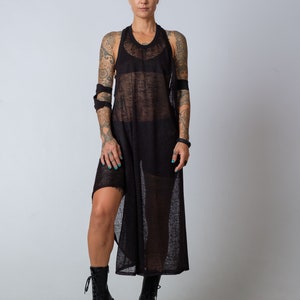 Knitted Tank Dress/Racerback Maxi Dress/Asymmetric  A Line Casual Dress