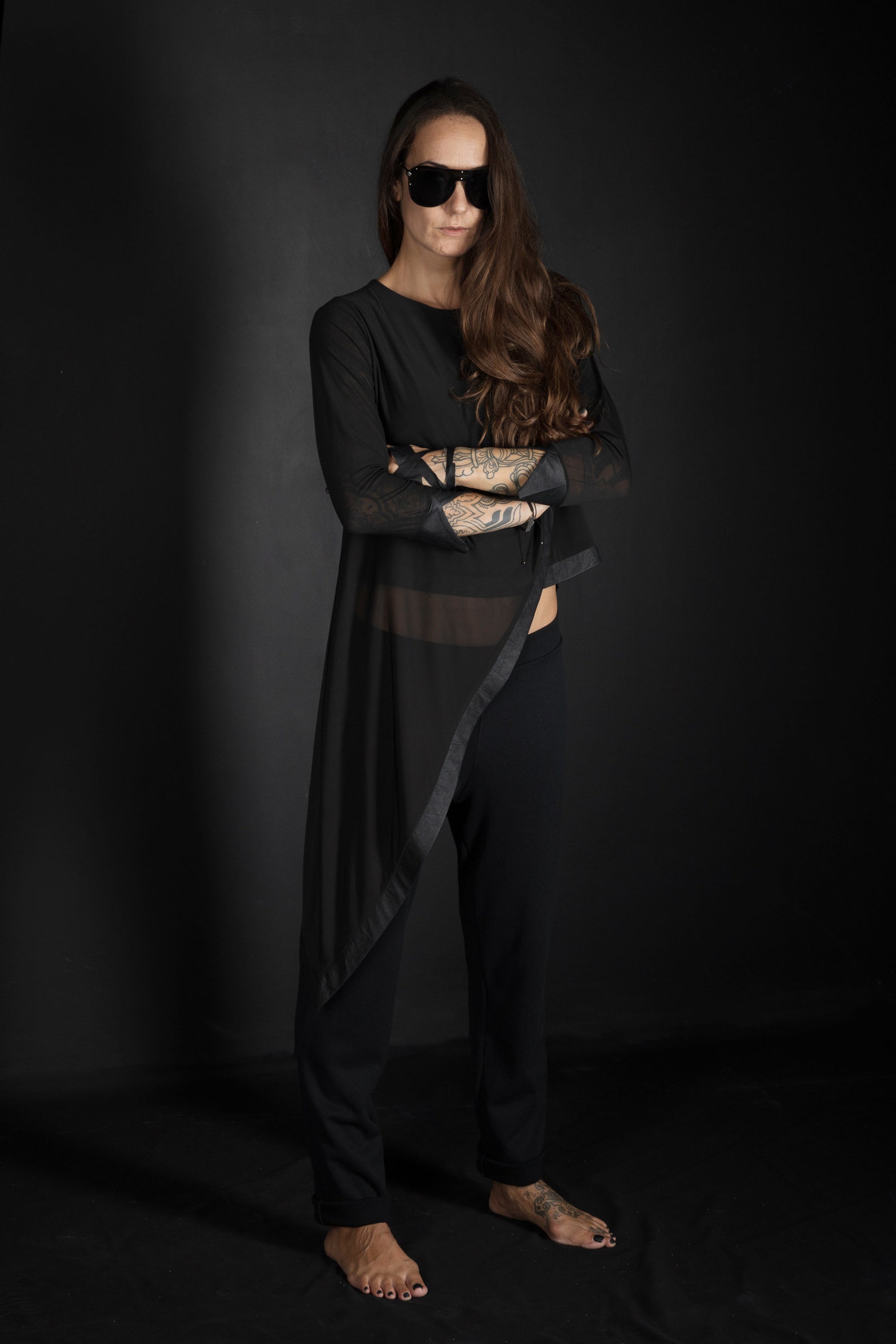 Basic Elastic Waist Back Pockets Pants