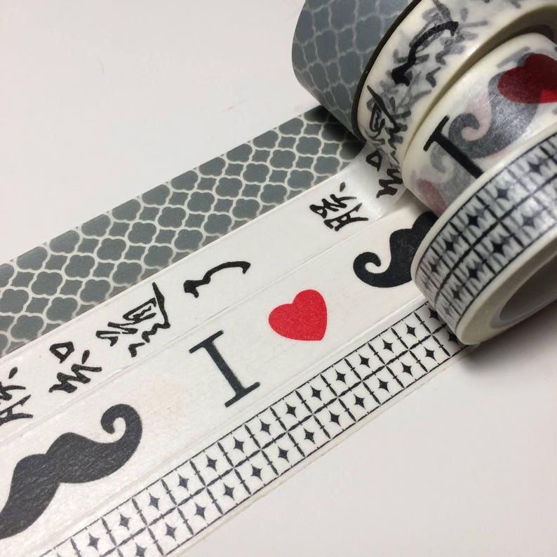 4 rolls washi masking tape set 20mm discount set 15mm