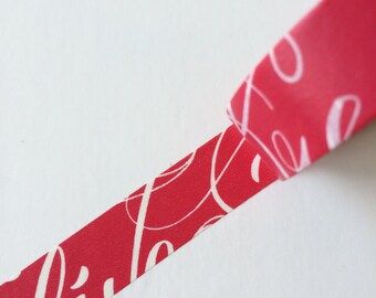 15mm x 10m washi masking tape - red, elegant(Yu)