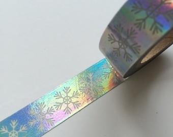 15mm x 10m washi masking tape - sliver, snow (YU)