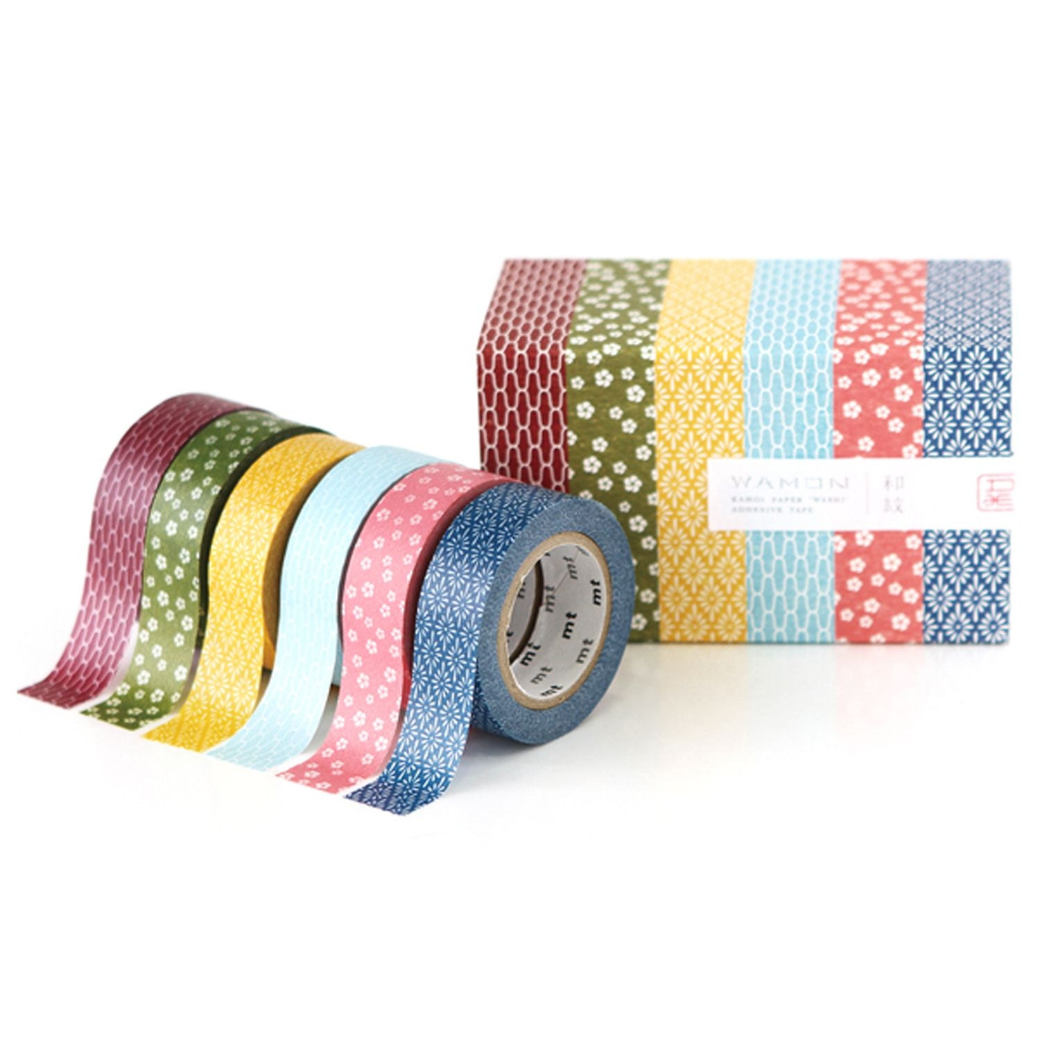 6 pattern Japan MT masking tape sample 50 cm per color NOT Etsy