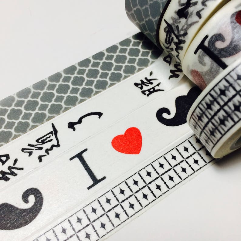 4 rolls washi masking tape set 20mm discount set 15mm