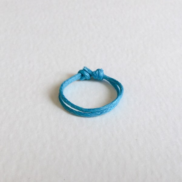 String Ring of Fate. Adjustable Ring. Unisex Ring. Promise Ring. Protection. Evil Eye. Minimalist. Vegan Ring.