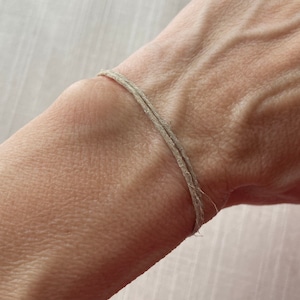 Natural Hemp Bracelet. Adjustable Hemp Bracelet. Unisex Bracelet. Minimalist. Vegan Bracelet. image 2