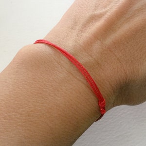 Set of 3 Red String Bracelets.Evil Eye. Good Luck. Kabbalah. Protection. Unisex. Minimalist. Vegan Bracelet.