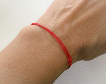 Set of 3 Red String Bracelets.Evil Eye. Good Luck. Kabbalah. Protection. Unisex. Minimalist. Vegan Bracelet.