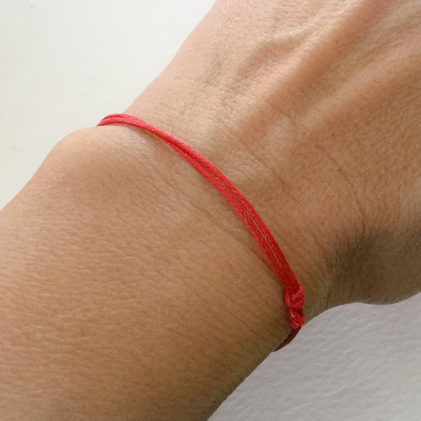 Red String Bracelet.Evil Eye. Good Luck. Kabbalah. Protection. Unisex. Minimalist. Vegan Bracelet.