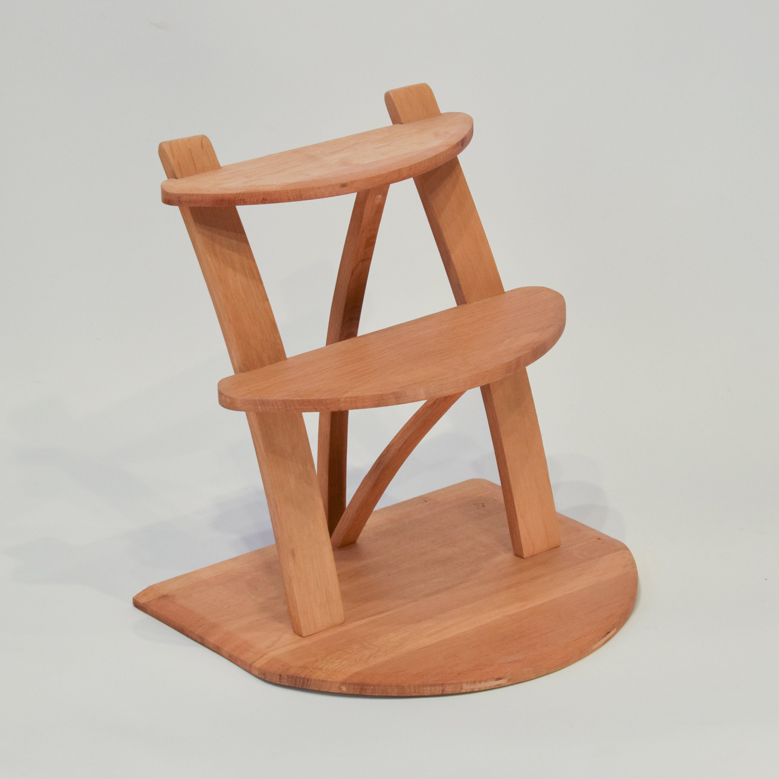 Présentoir à Bouteilles en Chêne Recyclé 45 X 50 cm