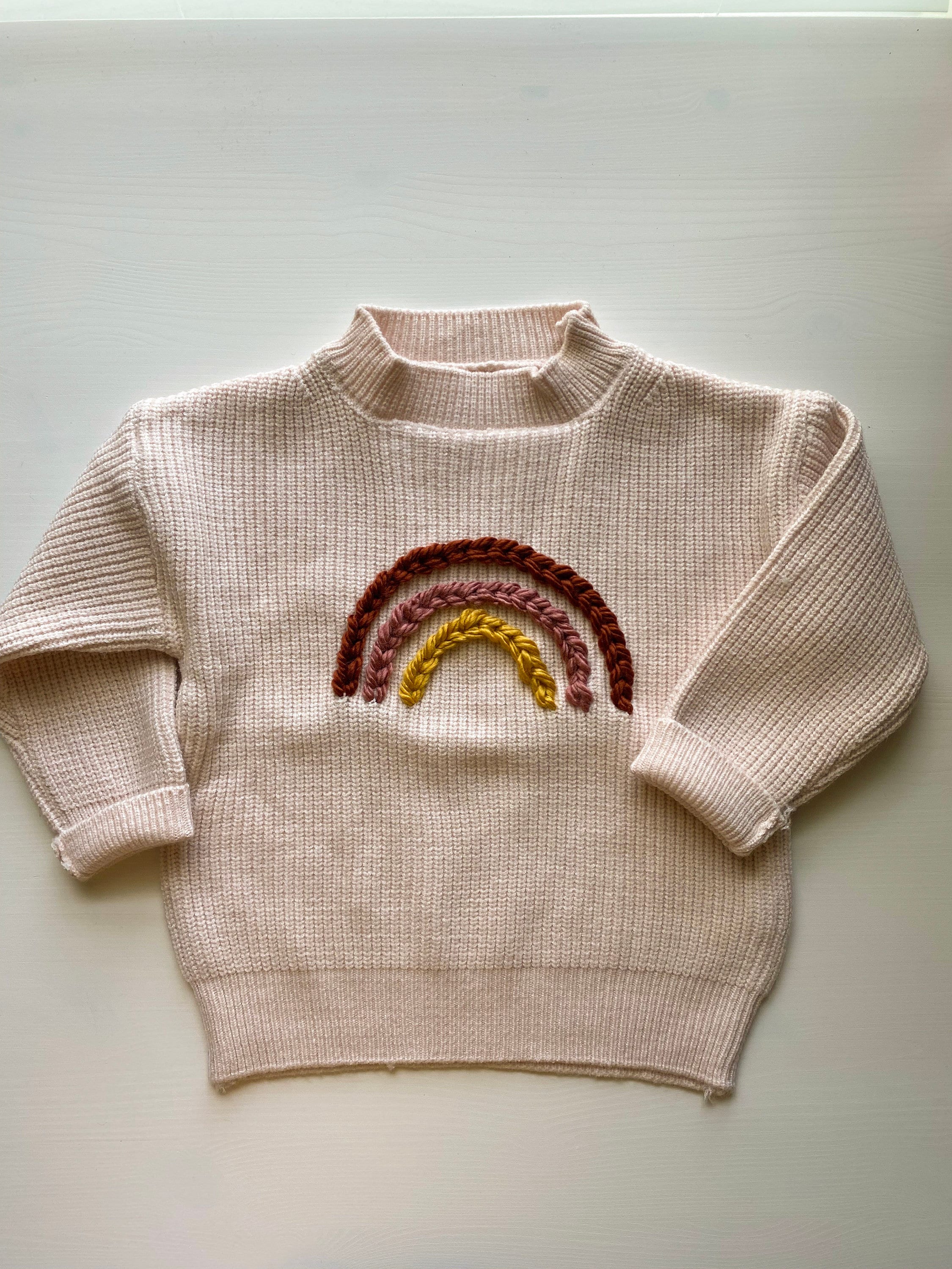 Toddler Embroidered Sweater Boho Baby Rainbow Sweater Boho Embroidered Rainbow Rainbow Baby Clothing Etsy Australia
