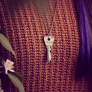 Custom Vintage Key Necklace - YOU choose the key and necklace! - Multiple necklace and color choices.