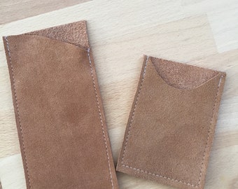 Bezel case, leather card holder