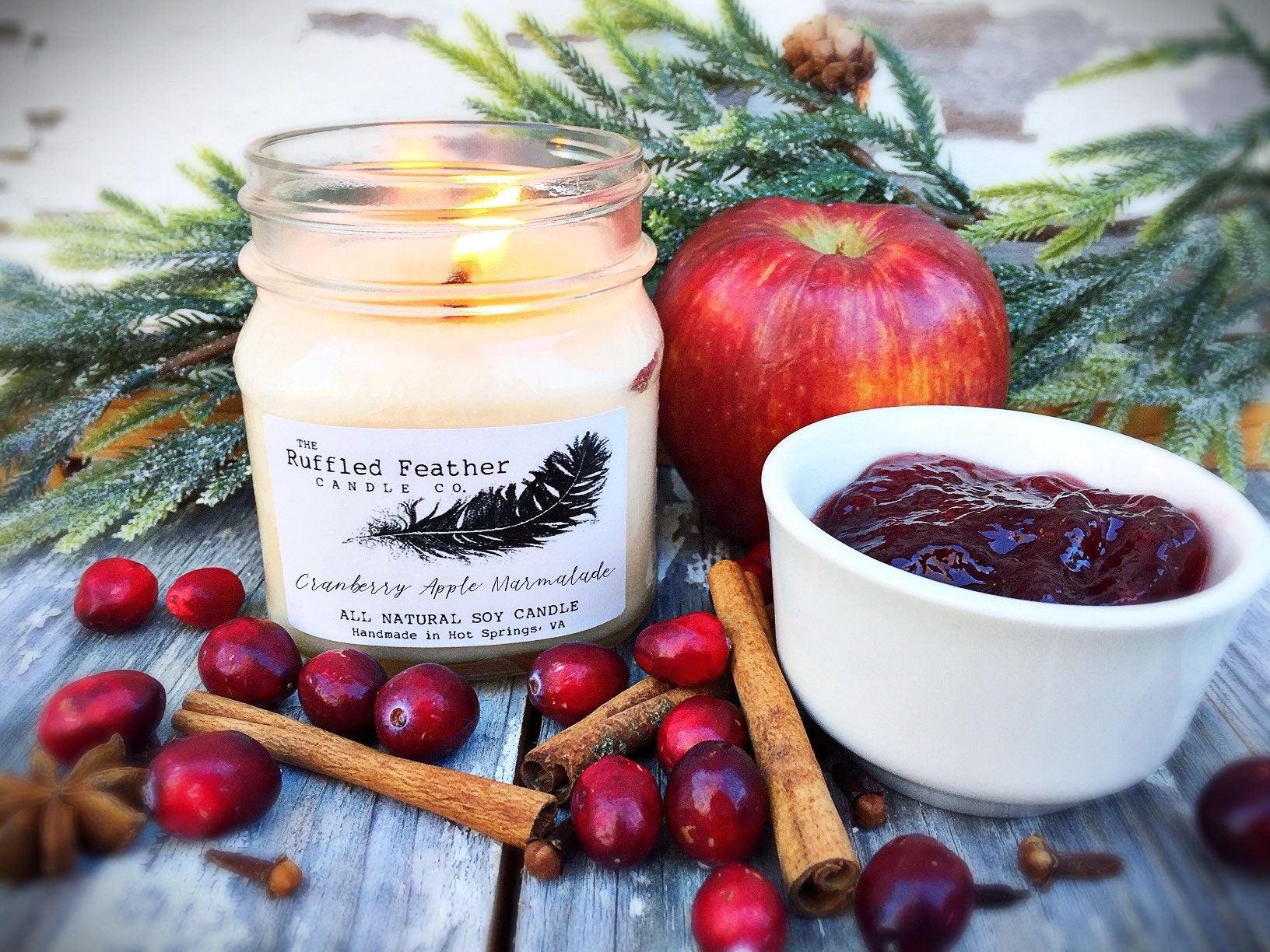 Cranberry Apple Marmalade Soy Candle All Natural Soy Candle Etsy