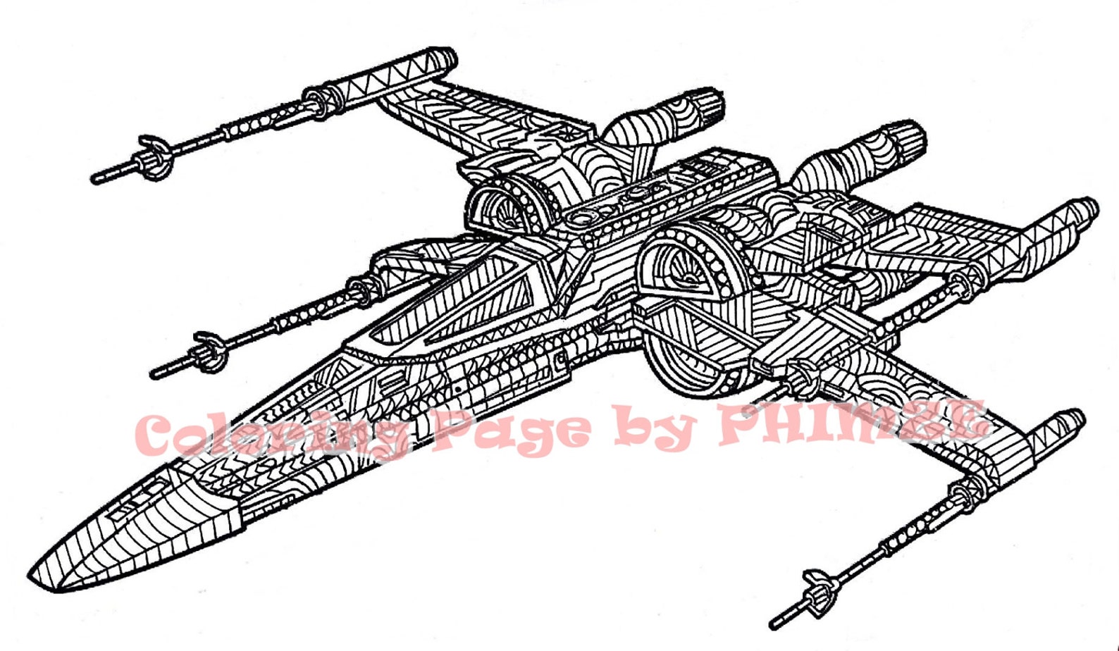 coloring page x wing Top 7 x wing fighter coloring pages for star wars