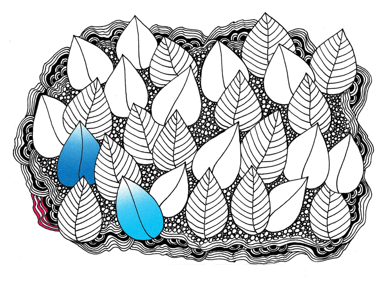 Spring Zentangle Adult Coloring pages Zentangle Art PDF | Etsy