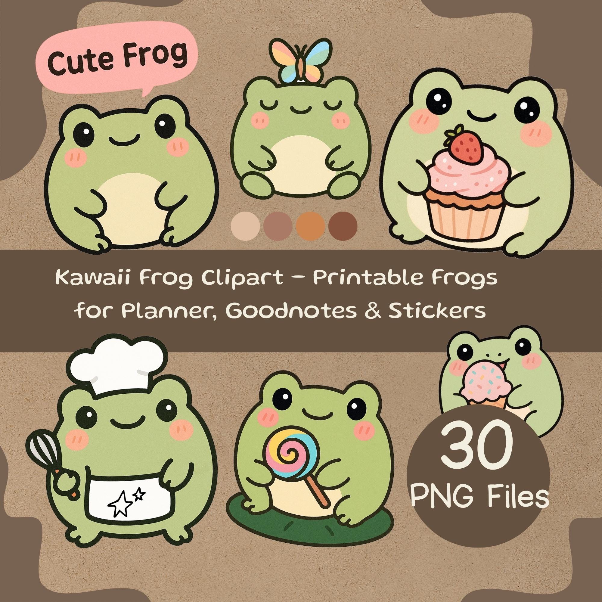 Kawaii Frog Digital Stickers 30 PNG Clipart For Goodnotes Planner kawaii-frog-digital-stickers-30-png-clipart-for-goodnotes-planner