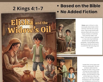 Elisha Widow Oil Bible Story Printable, PDF & JPEG