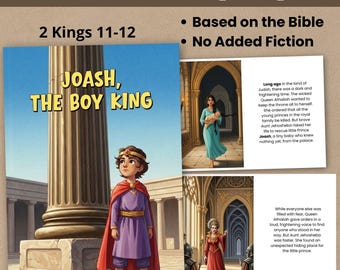 Joash Boy King Bible Story Printable, PDF & JPEG