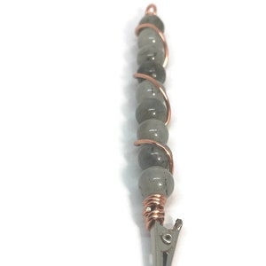 Labradorite ATM Clip: Card Grabber Keychain