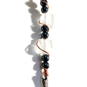 Quartz & Hematite ATM Clip: Card Grabber Keychain