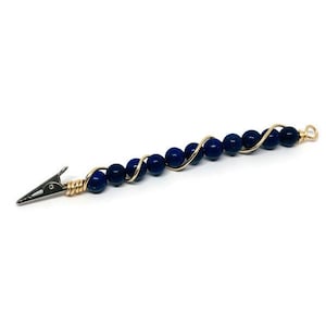 Lapis Lazuli ATM Clip: Gas Pump Card Grabber Keychain