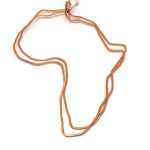 Oversized Copper Africa Earrings: Handcrafted 5-Inch Statement Hoops