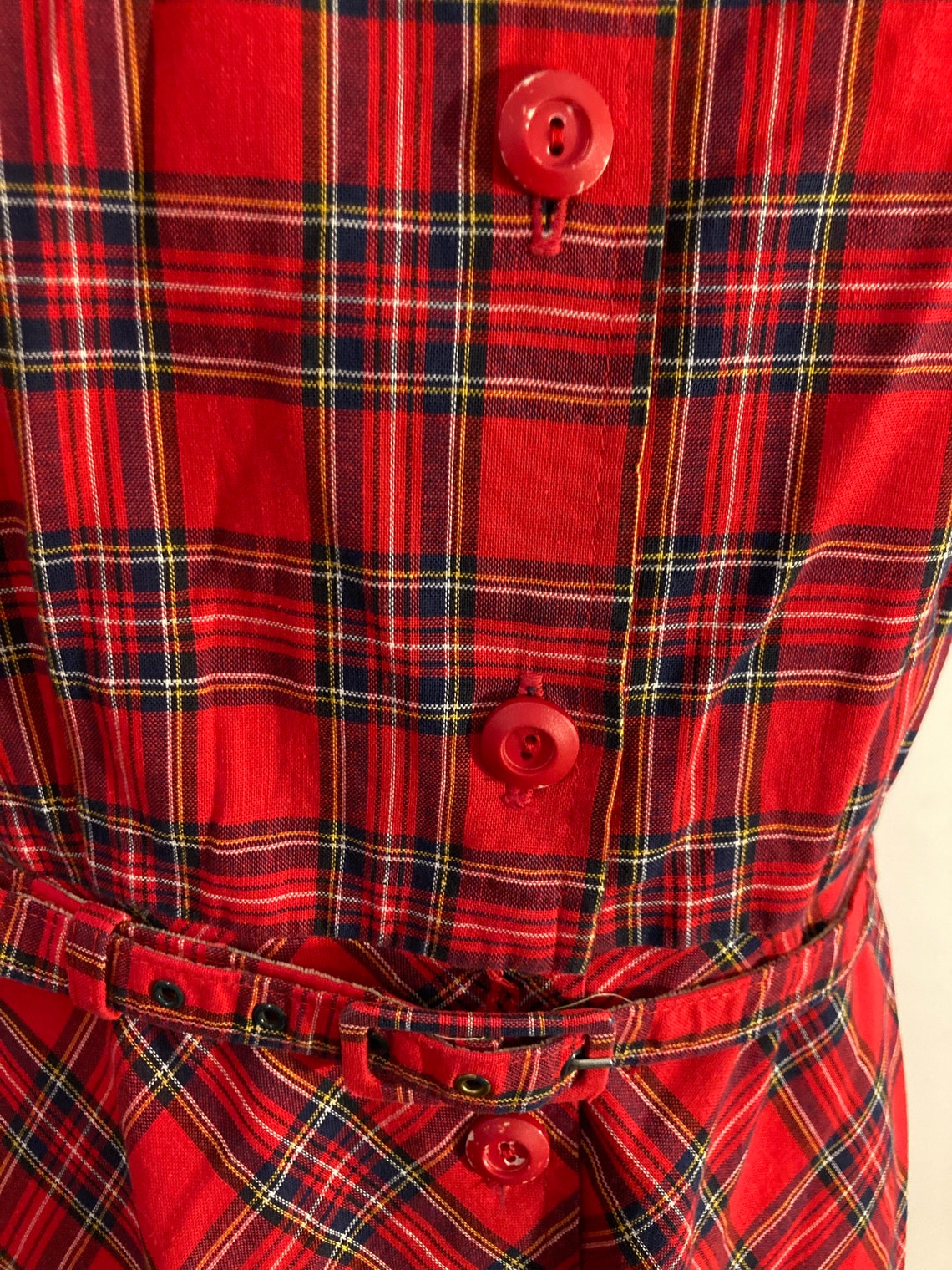 Vintage St Michael Marks & Spencer Red Tartan Dress | Etsy