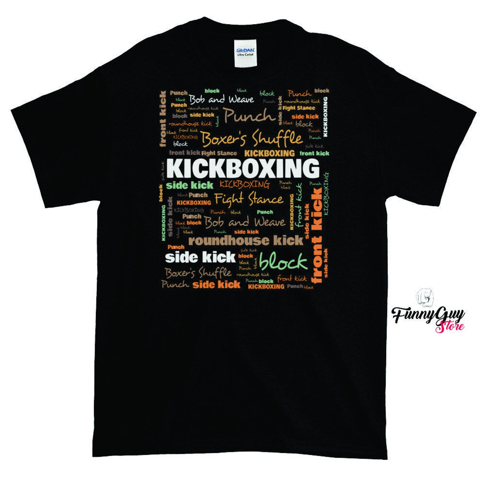 Kickboxing Terminology T Shirt / Kickboxing Gift / Kickboxing Etsy
