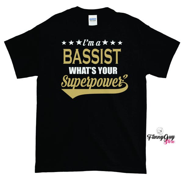 T-shirt per basso elettrico - I'm A Bassist, What's Your Superpower T-shirt - Regalo bassista - Camicia per musicista - Regalo musicista