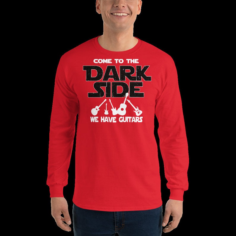 Funny Guitar Shirt Guitar Sweatshirt Come To The Dark Side Sci Fi Fan Guitarist Clothing Guitar Player Long Sleeve Shirt